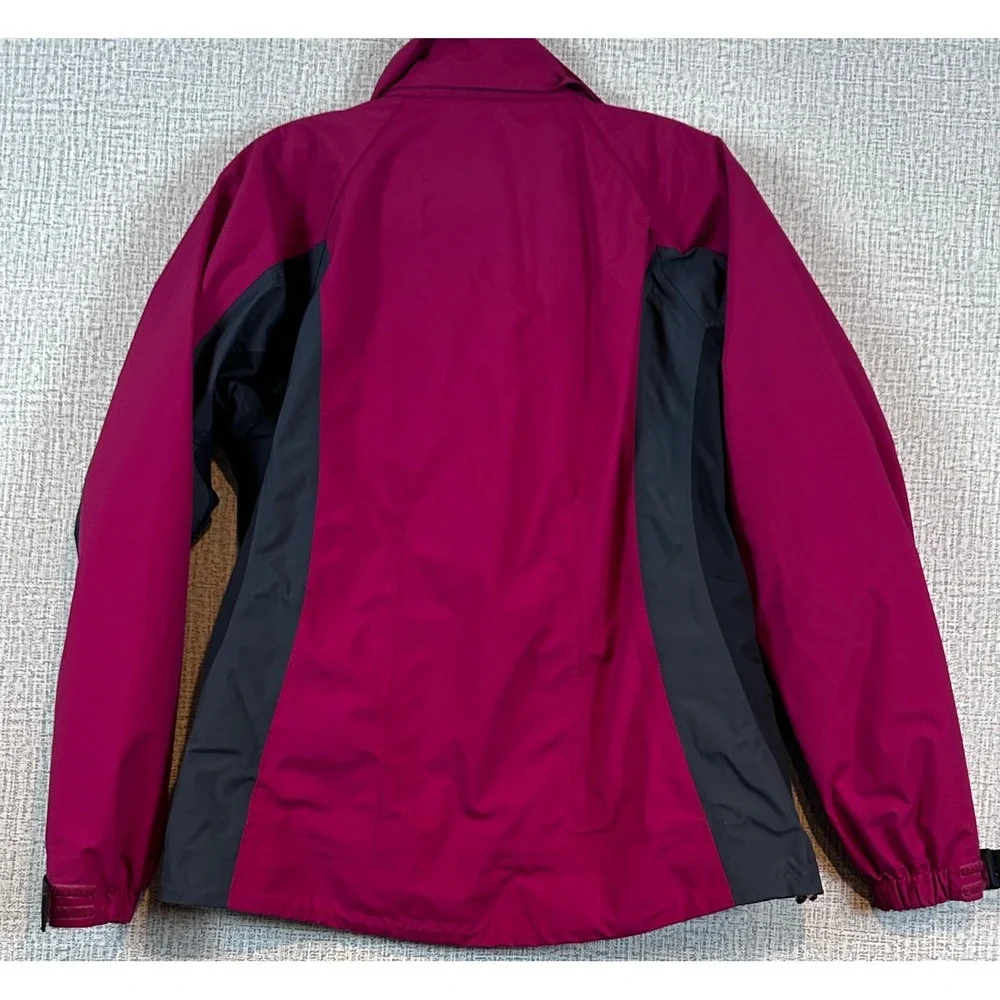 VTG LL Bean Womens‎ Small Magenta Hooded Ski Jacket Nylon Shell Gorpcore Snow